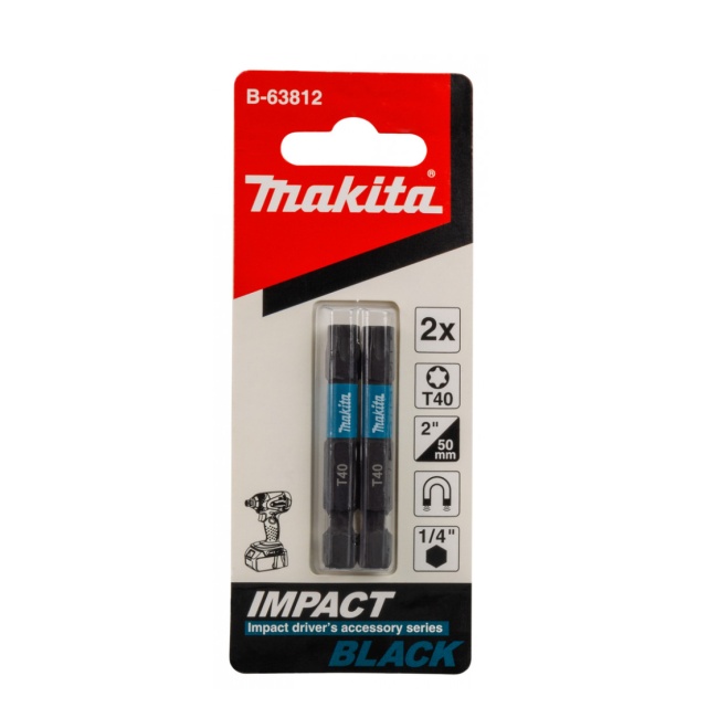 Makita B-63812 torzní bit 1/4" IMPACT BLACK T40, 50mm 2 ks