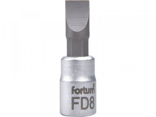 FORTUM 4701803 hlavice zástrčná 1/4" hrot plochý, 8mm, L 37mm