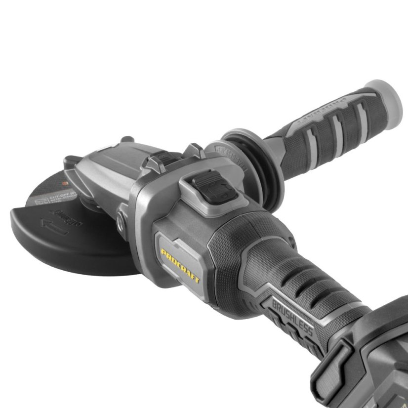 Procraft Industrial AG125Cbb aku úhlová bruska 125mm s plochou hlavou 20 V bez aku