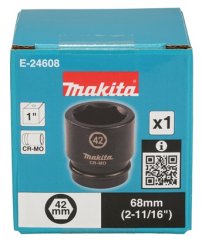 Makita E-24608 klíč nástrčný 1", čtyřhran, 42x68 mm