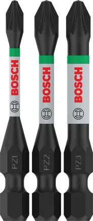 Bosch Bity PRO PZ Impact, PZ1, PZ2, PZ3, 55 mm, 3 ks
