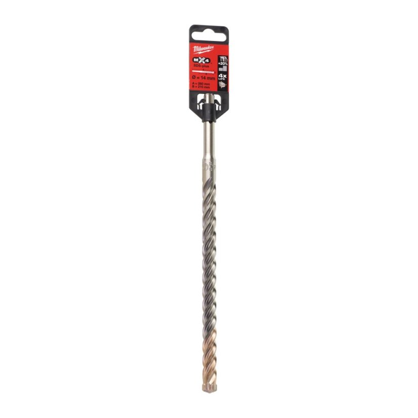 Milwaukee 14x200x260mm vrták SDS-Plus čtyřbřit MX4