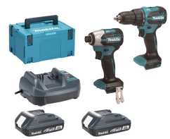 Makita DLX2580V01 aku sada DHP490+DTD158 Li-ion LXT Basic 18V 2x2Ah BLB