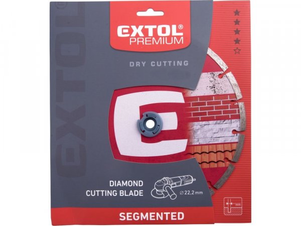 EXTOL PREMIUM 108714 kotouč diamantový řezný segmentový - suché řezání, O 180x22,2x2,5mm