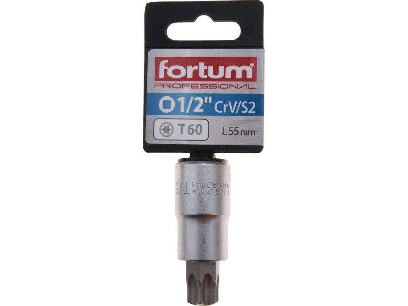 FORTUM 4700728 hlavice zástrčná 1/2" hrot TORX, T60, L 55mm