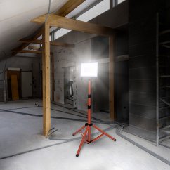 Solight WM-100W-FVQ LED reflektor s vysokým stojanem, 100W, 9000lm, 4000K, kabel se zástrčkou, IP65