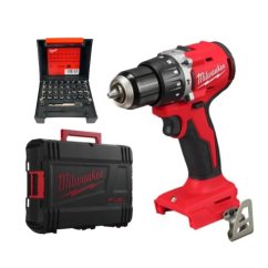 Milwaukee ELVINSET38 M18 BLPDRC-0X aku příklepová vrtačka + 27 dílná sada bitů bez aku 4933492821