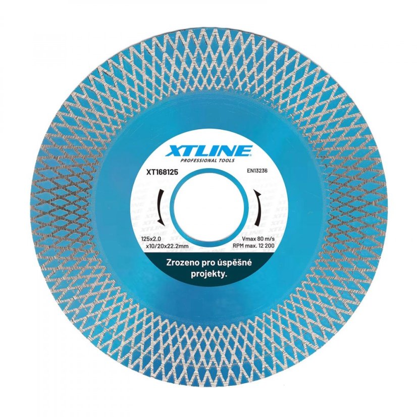 XTLINE XT168125 kotouč diamantový turbo (řezný/brusný) 125x2,0x10/20x22,2 mm XTLINE XT168125 kotouč diamantový turbo (řezný/brusný) 125x2,0x10/20x22,2 mm