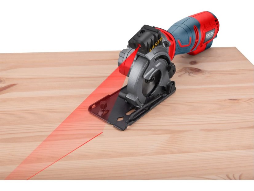 EXTOL PREMIUM 8893023 pila kotoučová/řezačka s laserem, zanořovací, 89mm, 705W