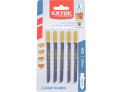 EXTOL PREMIUM 8805007 plátky do přímočaré pily 5ks, 75x4,0mm, HCS