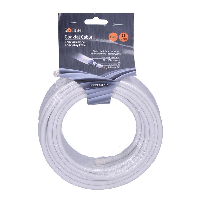 Solight GN13 koaxiální kabel CC120, sáček, 15m