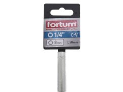 FORTUM 4701521 hlavice nástrčná prodloužena 1/4", 8mm, L 50mm