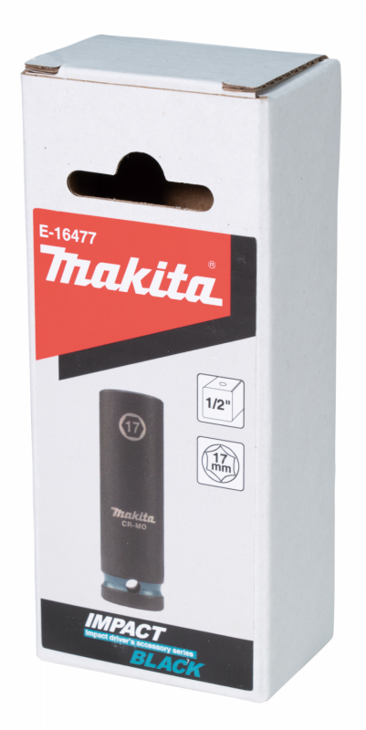 Makita E-16477 klíč nástrčný prodloužený 1/2", čtyřhran, IMPACT BLACK, 17mm Makita E-16477 klíč nástrčný prodloužený 1/2", čtyřhran, IMPACT BLACK, 17mm
