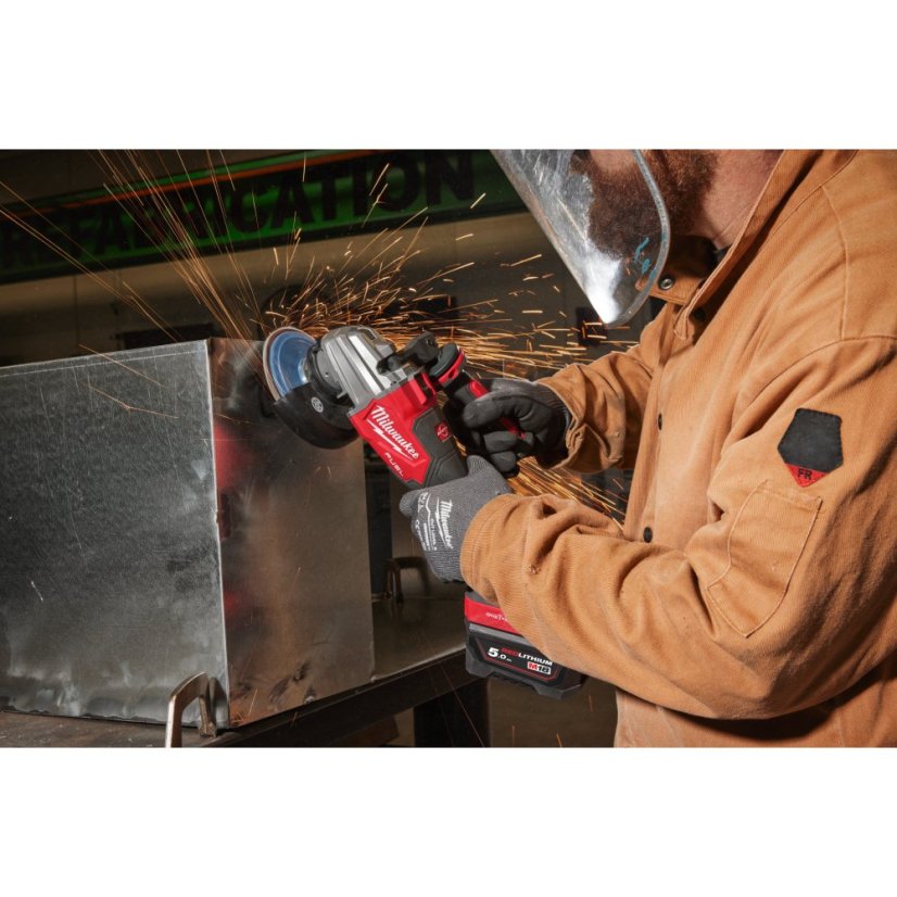 Milwaukee M18 FUEL™ FSAGSVO125X-502X bezpečnostní bruska 125 mm s variabilními otáčkami a funkcí ONE-KEY™ 4933493553