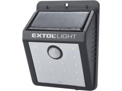 EXTOL LIGHT 43130 světlo nástěnné s pohybovým čidlem, 120lm, solární nabíjení