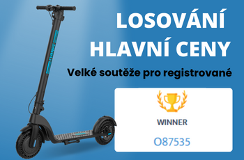 Losování hlavní ceny e-koloběžky NAREX