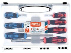 EXTOL PREMIUM 8819257 šroubováky sada 7ks, 4x(-),3x(PH), CrV