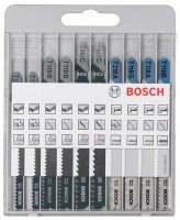Bosch 10-dílná sada pilových plátků dřevo a kov