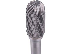 EXTOL INDUSTRIAL 8703724 fréza karbidová, válcová s kulovým čelem, pr.10x20mm/stopka 6mm,sek střední (double-cut)
