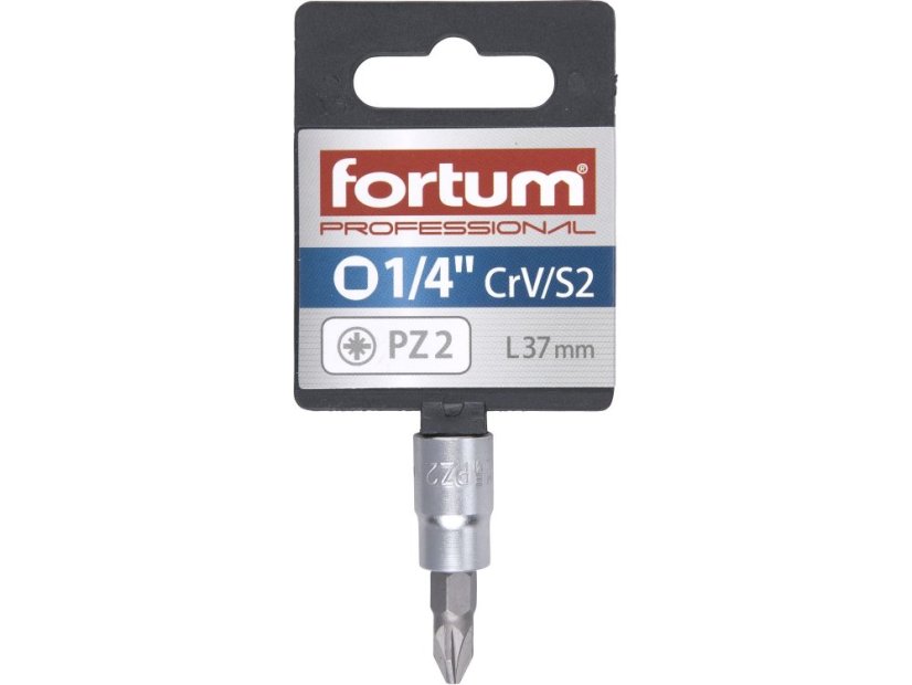 FORTUM 4701822 hlavice zástrčná 1/4" hrot pozidriv, PZ 2, L 37mm