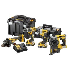 Dewalt DCK422P3T-QW Aku kombo sada DCH273+DCD796+DCF887+DCG405, 3x5,0 Ah, kufr TSTAK