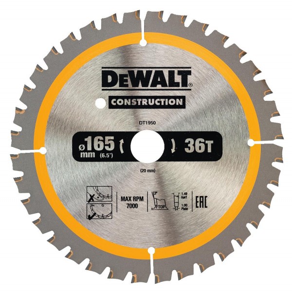 DeWalt DT1950 pilový kotouč 165x20mm 40WZ FTG 3°