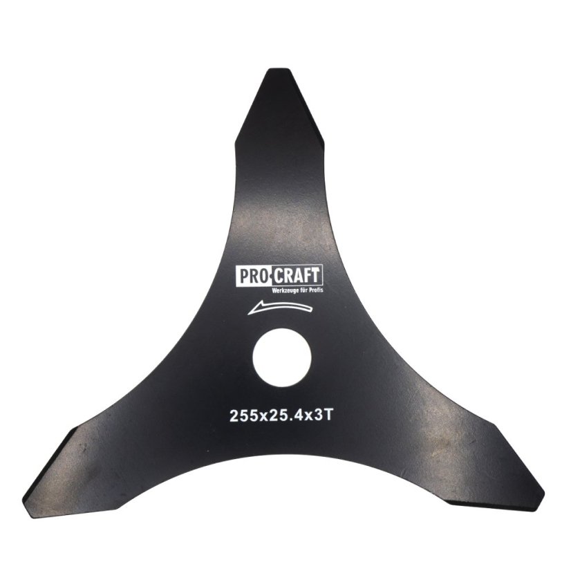 Procraft H-3T/Z nůž do křovinořezu 255x25,4mm 3Z vroubkovaný
