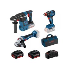 Bosch GBH 18V-26+GWS 18V-10+GDX 18V-200 aku sada nářadí 18V 2x 5Ah 0615990N21