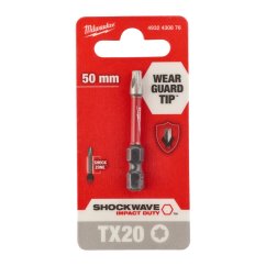 Milwaukee šroubovací bit TX20 x 50 mm Shockwave 1 ks 4932430876