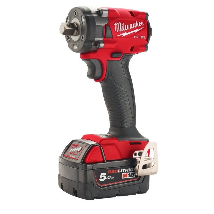 Milwaukee M18 FIW2P12-502X aku kompaktní rázový utahovák 1/2" s aretačním čepem 2x5Ah 4933478447