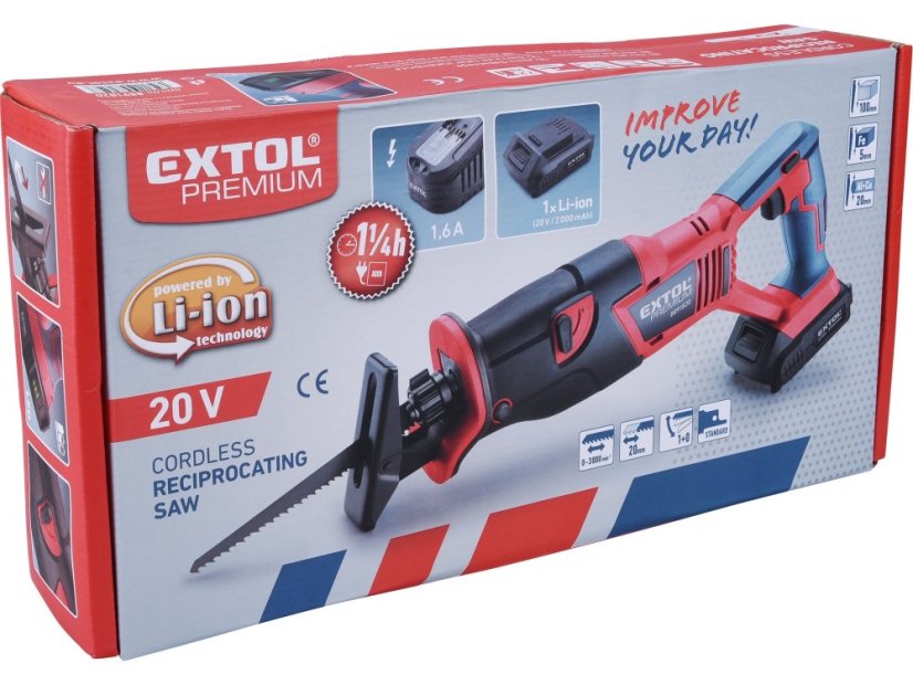 EXTOL 8891820 pila ocaska aku SHARE20V, 20V Li-ion, 2000mAh