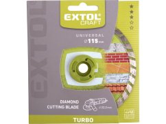 EXTOL CRAFT 108851 kotouč diamantový řezný, turbo - suché i mokré řezání, O 115x22,2x2mm