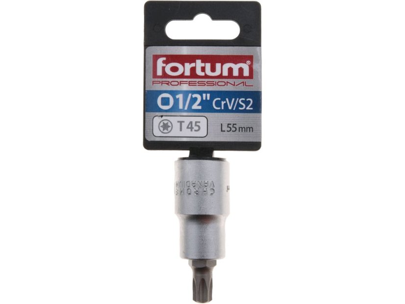 FORTUM 4700725 hlavice zástrčná 1/2" hrot TORX, T45, L 55mm