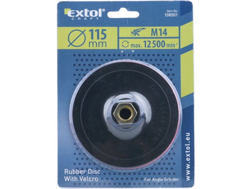 EXTOL CRAFT 108501 nosič brusných výseků - M14, suchý zip, 115mm