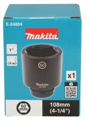 Makita E-24804 klíč nástrčný hluboký 1", čtyřhran, 60x108 mm