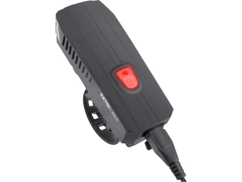 EXTOL LIGHT 43137 světlo bílé na kolo 350lm, USB nabíjení, klakson, 5W LED