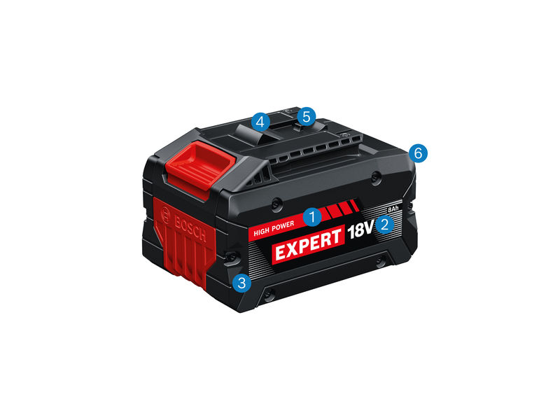 Lithium-iontová baterie Bosch 18V Expert 8Ah.