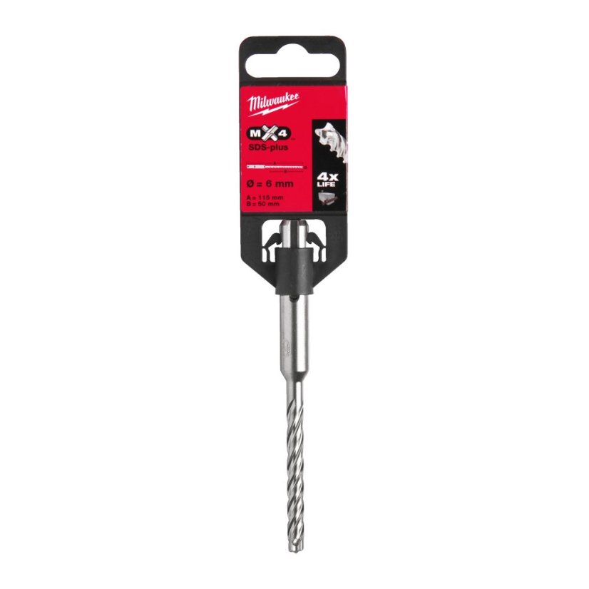 Milwaukee 6x50x115mm vrták SDS-Plus čtyřbřit MX4 4932352011