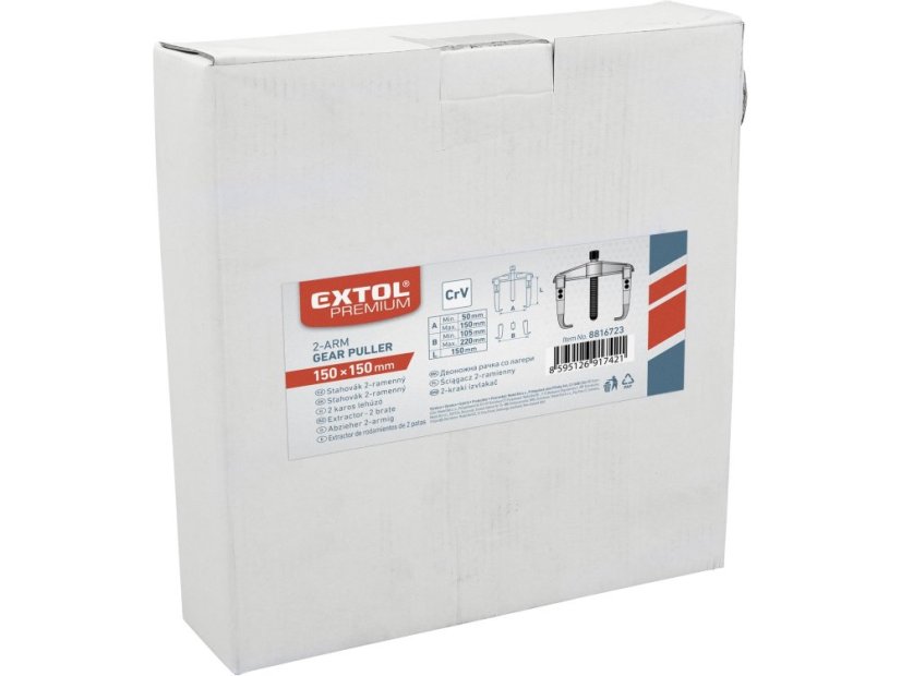 EXTOL PREMIUM 8816723 stahovák dvouramenný, kovaný, rozpětí 150, hloubka 150mm