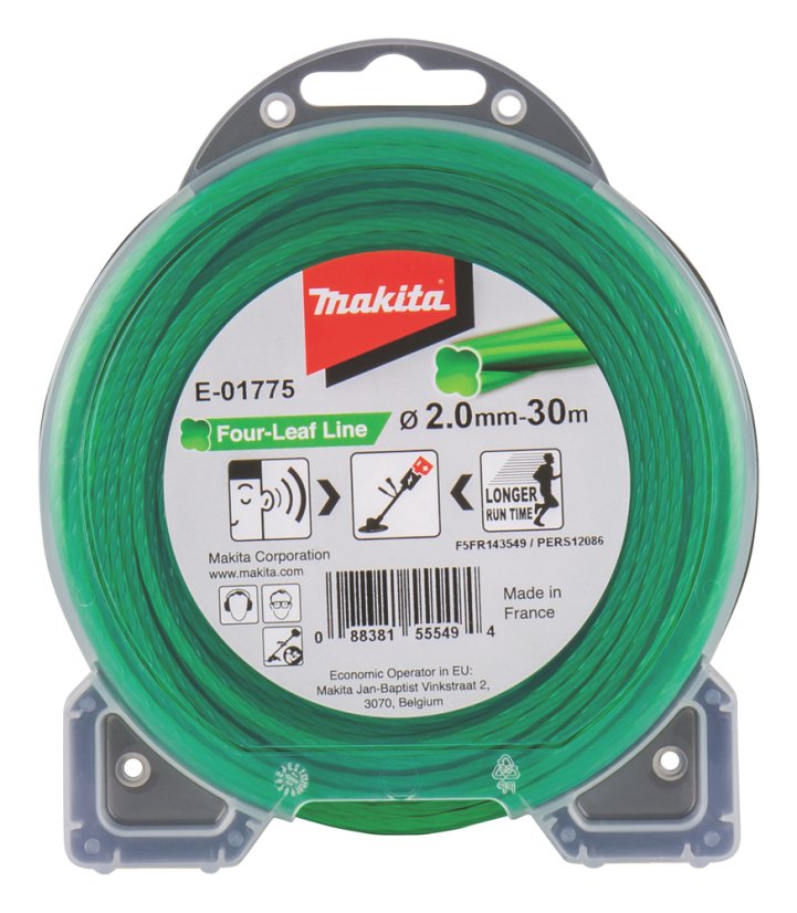 Makita E-01775 struna nylonová 2,0mm, zelená, 30m, speciální pro aku stroje = old 197473-7