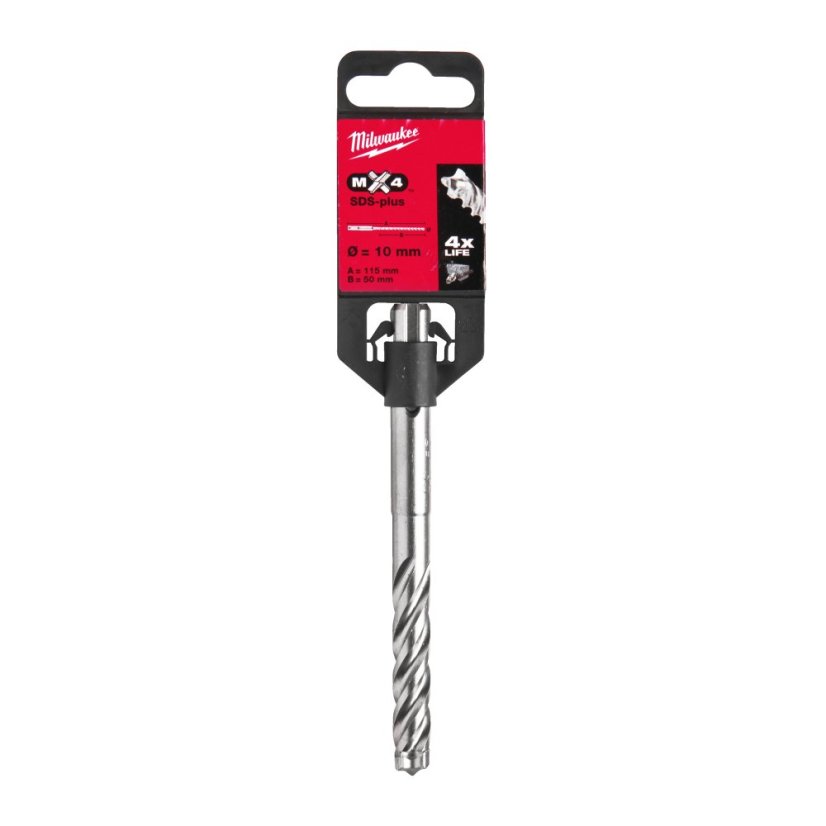 Milwaukee 10x50x110mm vrták SDS-Plus čtyřbřit MX4 4932352025