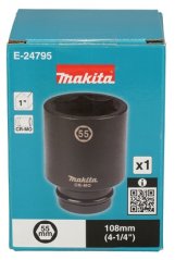 Makita E-24795 klíč nástrčný hluboký 1", čtyřhran, 55x100 mm