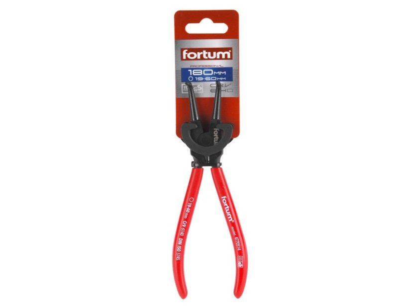 FORTUM 4770504 kleště seeger zahnuté vnější, 140mm