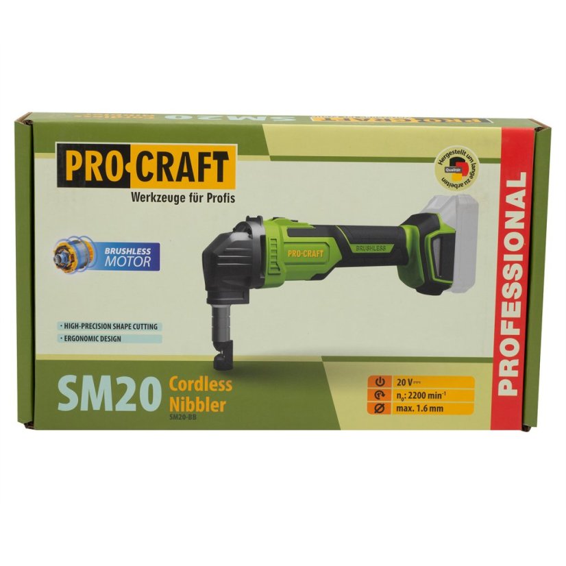 Procraft SM20bb aku nůžky na plech 20 V bez aku