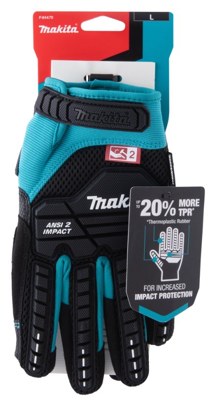 Makita P-84470 rukavice pracovní antivibrační, impact, velikost L/9