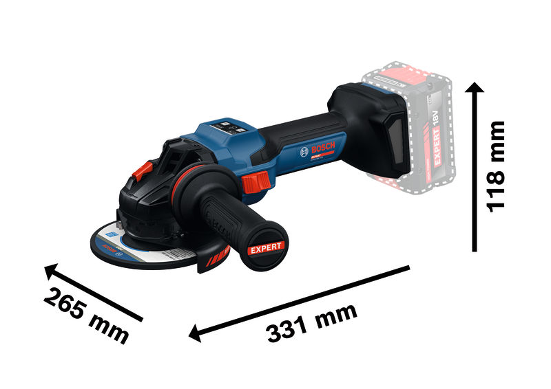 Úhlová bruska Bosch EXWS18V-15S s rukojetí EXPERT.