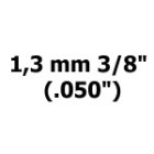 1,3 mm 3/8" (.050")