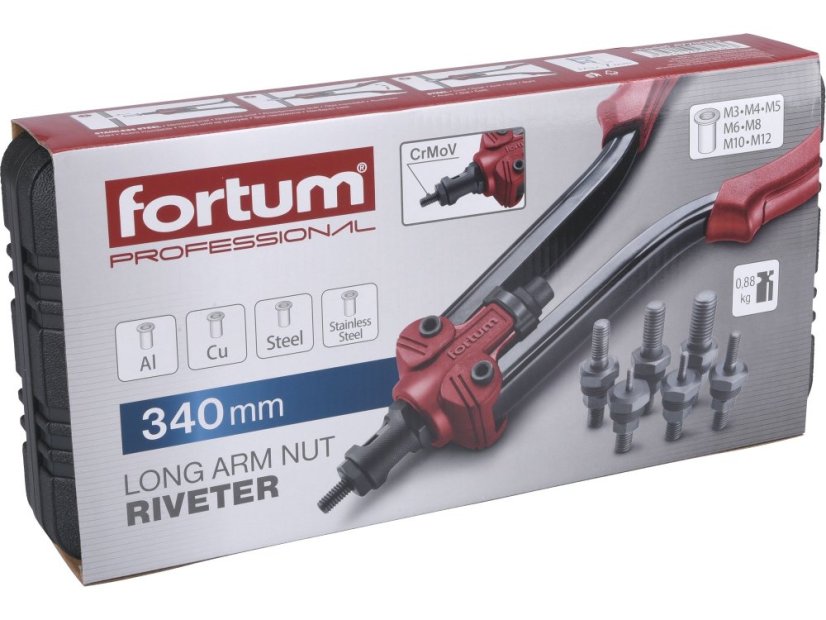 FORTUM 4770633 kleště nýtovací pákové, M3-M12, 340mm
