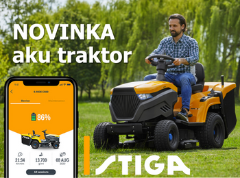NOVINKA! Akumulátorový zahradní traktor Stiga e-Ride C500