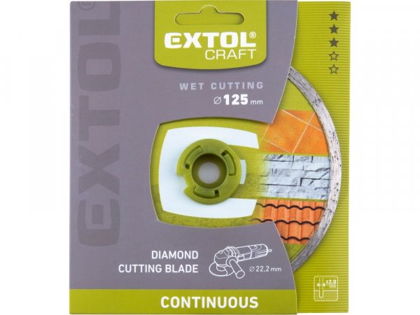 EXTOL CRAFT 108832 kotouč diamantový řezný celoobvodový - mokré řezání, O 125x22,2x2mm